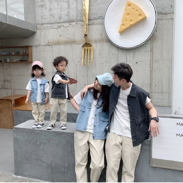 family fitted father&mother&son &daughter spring summer denim vest baby boys girls child waistcoat loose denim vest for children, Blue
family fitted father&mother&son &daughter spring summer denim vest baby boys girls child waistcoat loose denim vest for children, Blue