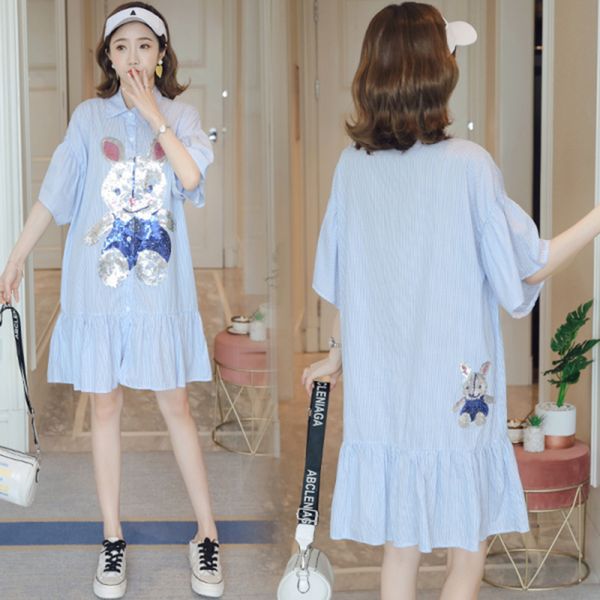 breastfeeding maternity dresses cotton nursing dress striped funny cartoon sequin print shirt loose dress for pregnant women, White
breastfeeding maternity dresses cotton nursing dress striped funny cartoon sequin print shirt loose dress for pregnant women, White