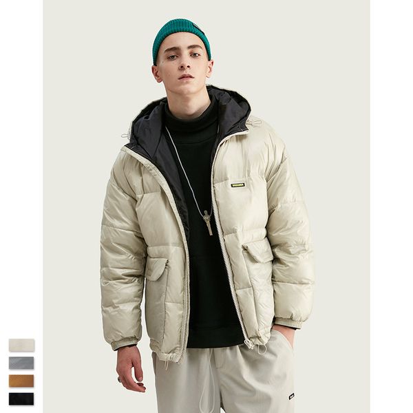 autumn and winter new simple solid color thickened and warm men's hat down jacket coat, Black
autumn and winter new simple solid color thickened and warm men's hat down jacket coat, Black