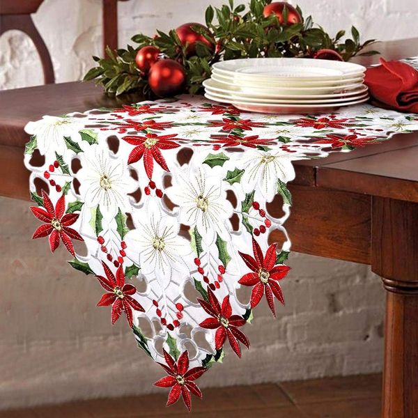 рождество вышитой таблица runners poinsettia холл листьев столовое белье для рождественских украшений 15 х 69 дюймов
рождество вышитой таблица runners poinsettia холл листьев столовое белье для рождественских украшений 15 х 69 дюймов