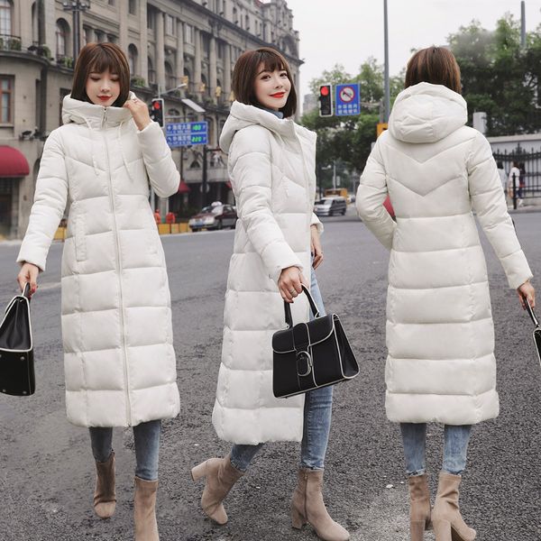 hooded winter down coats for women long sleeve jackets long warm slim fitting ladies cotton padded overcoats, Black
hooded winter down coats for women long sleeve jackets long warm slim fitting ladies cotton padded overcoats, Black