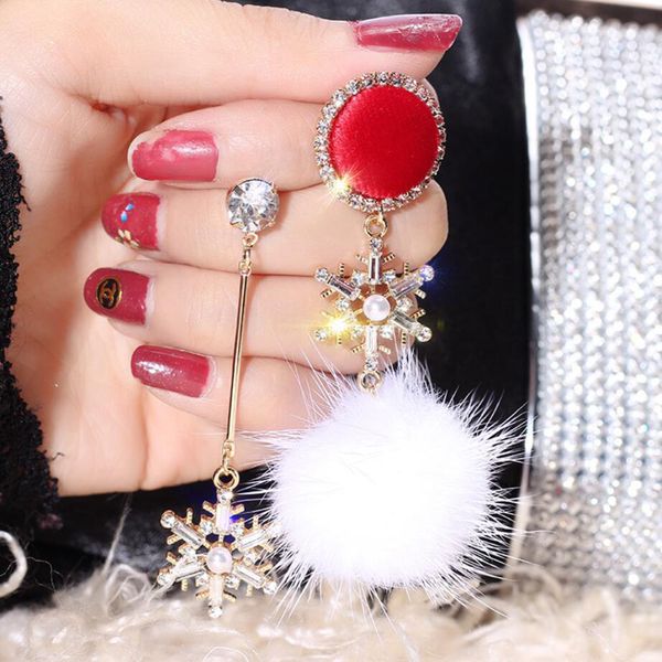 kofsac 925 silver stud earrings for women christmas fashion jewelry asymmetry red mink hair ball crystal snowflake earrings, Golden;silver
kofsac 925 silver stud earrings for women christmas fashion jewelry asymmetry red mink hair ball crystal snowflake earrings, Golden;silver