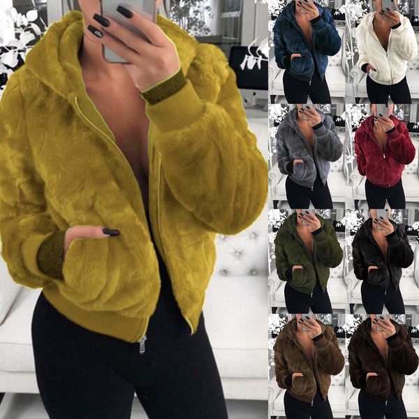 2019 coat women jacket outwear with hood new faux fur coats high waist slim fit overcoat winter solid color warm plush coat, Black;red
2019 coat women jacket outwear with hood new faux fur coats high waist slim fit overcoat winter solid color warm plush coat, Black;red