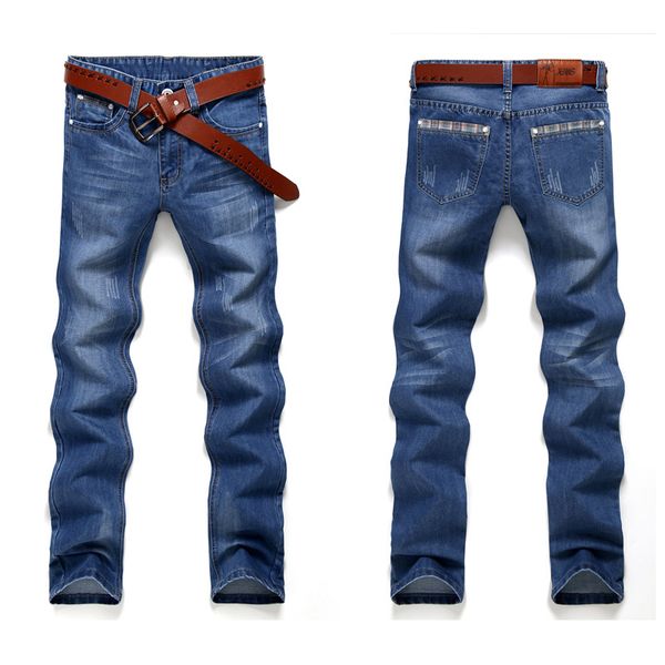 2019 spring new men jeans classic fashion designer denim skinny straight jeans male casual slim fit trousers, Blue
2019 spring new men jeans classic fashion designer denim skinny straight jeans male casual slim fit trousers, Blue