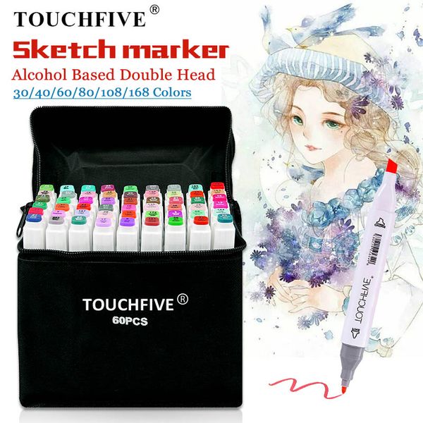 touchfive 30/40/60/80 color markers manga drawing markers pen alcohol based sketch felt-tip oily twin brush pen art supplies
touchfive 30/40/60/80 color markers manga drawing markers pen alcohol based sketch felt-tip oily twin brush pen art supplies