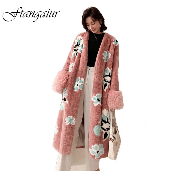 ftangaiur 2019 winter import velvet coat contrast color print with fur sleeve mink coat women's real coats, Black
ftangaiur 2019 winter import velvet coat contrast color print with fur sleeve mink coat women's real coats, Black