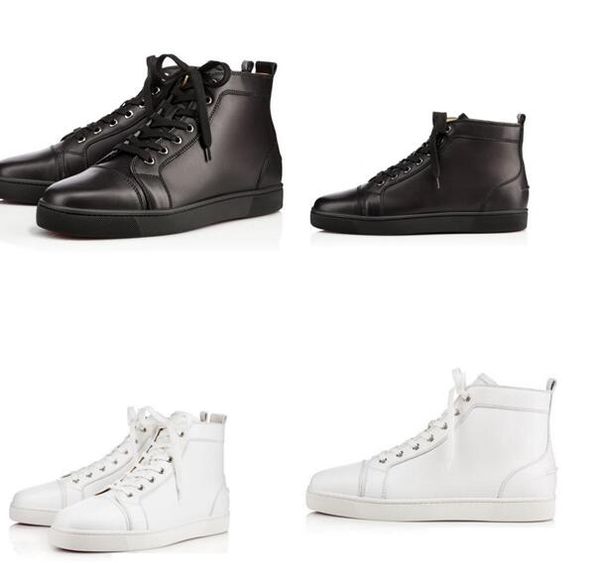 factory sale -- black,white red leather men's flat high red bottom sneakers men famous brand leisure louisflats party wedding eu35-46
factory sale -- black,white red leather men's flat high red bottom sneakers men famous brand leisure louisflats party wedding eu35-46