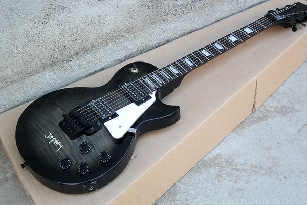 factory custom transparent black electric guitar with black hardware,flame maple veneer,double rock bridge,can be customized
factory custom transparent black electric guitar with black hardware,flame maple veneer,double rock bridge,can be customized