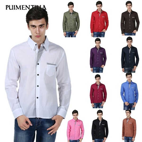 puimentiua 2020 men's solid color long-sleeved spring shirt plus size men business casual wear button up turn down collar shirt, White;black
puimentiua 2020 men's solid color long-sleeved spring shirt plus size men business casual wear button up turn down collar shirt, White;black