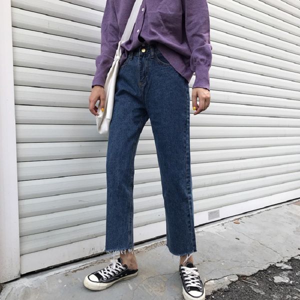 korea vintage solid color new female large size casual straight trousers fashion harajuku female ins tassel chic jeans, Blue
korea vintage solid color new female large size casual straight trousers fashion harajuku female ins tassel chic jeans, Blue