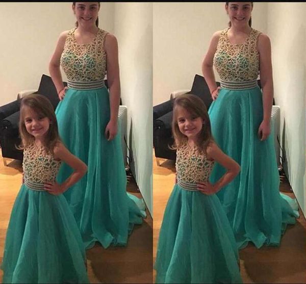 fashion mother and daughter prom dresses scoop neck sleeveless beaded tulle sweep train girl's pageant dresses custom made m72
fashion mother and daughter prom dresses scoop neck sleeveless beaded tulle sweep train girl's pageant dresses custom made m72