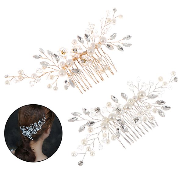 1pc elegant wedding hair combs rhinestones crystal pearls headpiece women hairpins hair jewelry acc for bride dropshipping, Golden;white
1pc elegant wedding hair combs rhinestones crystal pearls headpiece women hairpins hair jewelry acc for bride dropshipping, Golden;white