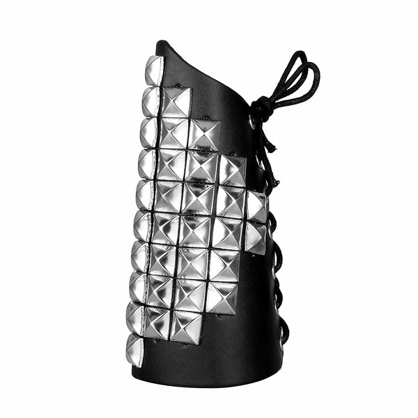 gothic steampunk square rivets leather wristband wide bracer bangle bracelet, Golden;silver
gothic steampunk square rivets leather wristband wide bracer bangle bracelet, Golden;silver