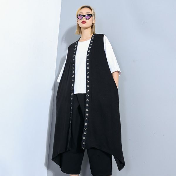 women's vests womens long chicever spring female for open stitch coat sleeveless v neck irregular hem loose oversize pacthwork sequin o, Black;white
women's vests womens long chicever spring female for open stitch coat sleeveless v neck irregular hem loose oversize pacthwork sequin o, Black;white