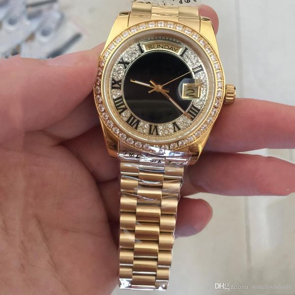 2019 новые мужские часы золотой 18k золото день-дата мужчины механические автоматические 36 мм часы полный алмаз лицо сапфир оригинальный ре, Slivery;brown
2019 новые мужские часы золотой 18k золото день-дата мужчины механические автоматические 36 мм часы полный алмаз лицо сапфир оригинальный ре, Slivery;brown