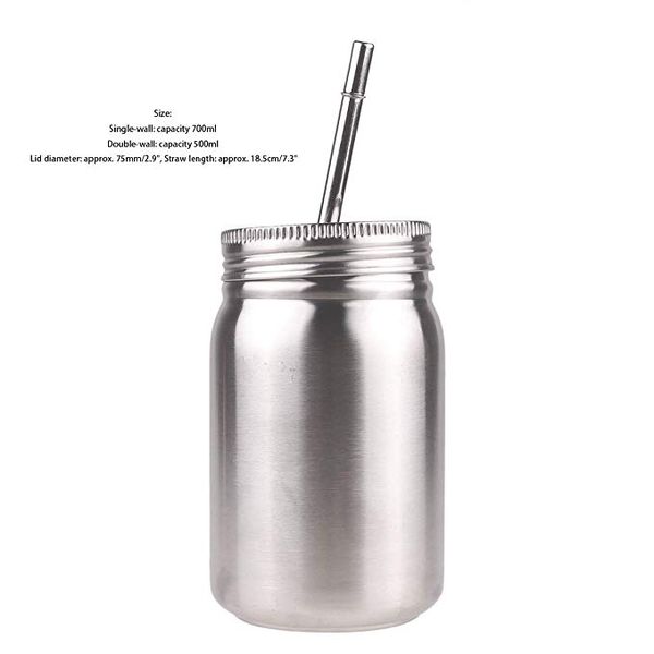 700ml stainless steel mason jar tumbler with lid and stainless steel straw single wall for kids silver unbreakable
700ml stainless steel mason jar tumbler with lid and stainless steel straw single wall for kids silver unbreakable