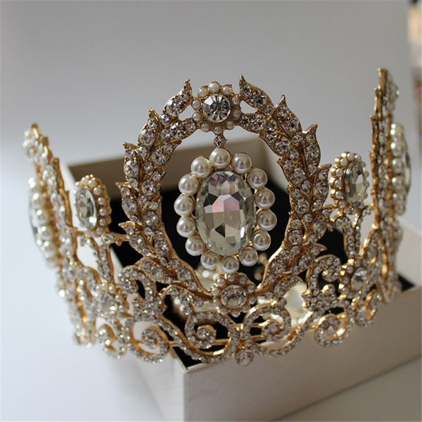 white rose flower crystal pearl lanrge queen crown wreath headdress bride hair accessories wholesale, White;golden
white rose flower crystal pearl lanrge queen crown wreath headdress bride hair accessories wholesale, White;golden