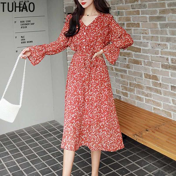 tuhao femme summer chiffon dress 2020 red color bohemian beach casual retro floral dresses long-sleeved printed dress femme wm17, Black;gray
tuhao femme summer chiffon dress 2020 red color bohemian beach casual retro floral dresses long-sleeved printed dress femme wm17, Black;gray