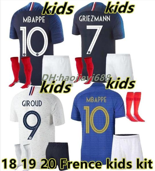 

1919 2019 fff france special edition centenary henry 2 star soccer jersey mbappe giroud griezmann kante 18 19 franc zidane jersey kids kits, Black;yellow