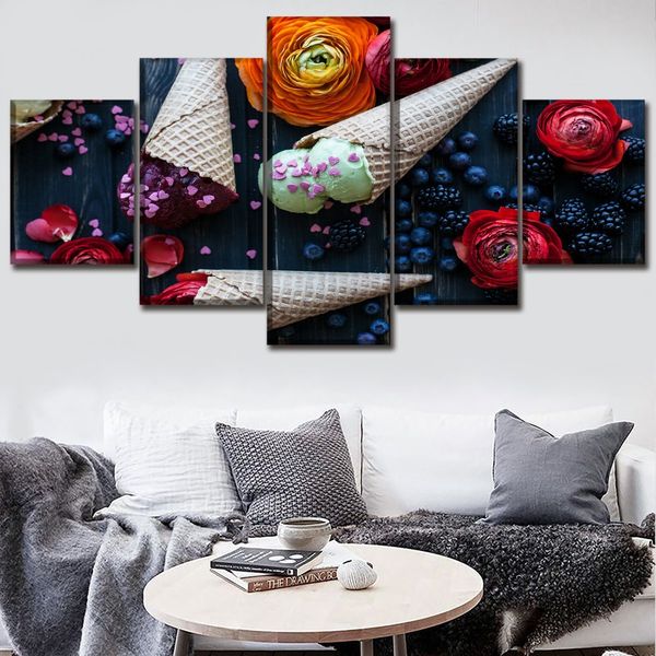 wall art canvas home decoration 5 pieces ice cream strawberry cake painting hd printed modern poster modular pictures kitchen
wall art canvas home decoration 5 pieces ice cream strawberry cake painting hd printed modern poster modular pictures kitchen