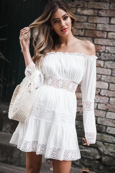 slash neck lace women dress knee-length women dresses fit and flare vestidos, Black;gray
slash neck lace women dress knee-length women dresses fit and flare vestidos, Black;gray