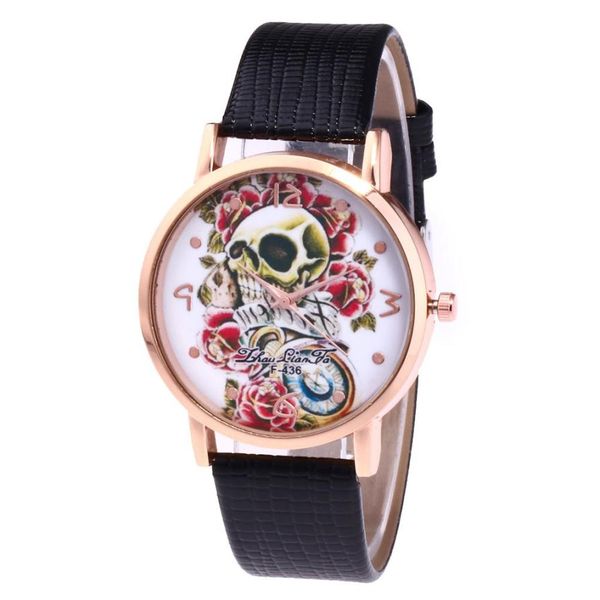 women watches leather strap 2017 new skull design pattern womens ladies gold dial analog quartz wristwatches creative dec18, Slivery;brown
women watches leather strap 2017 new skull design pattern womens ladies gold dial analog quartz wristwatches creative dec18, Slivery;brown