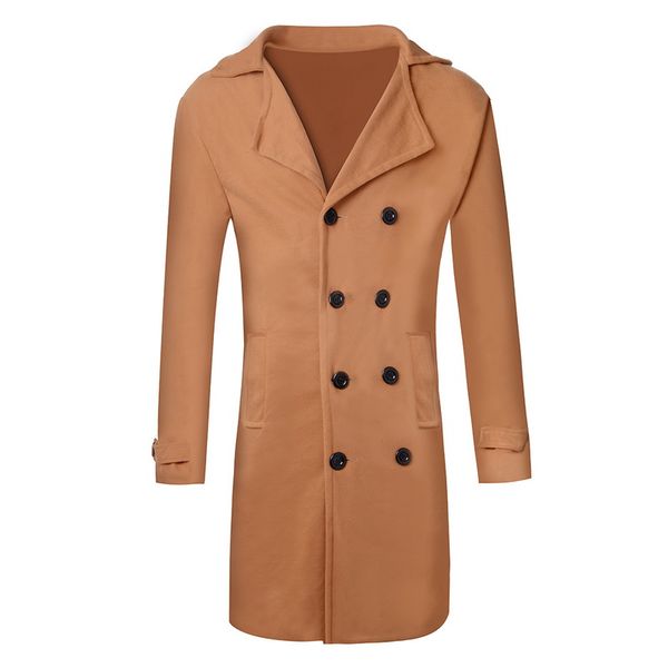 shujin trench coat 2019 new fashion men wool blends long coat autumn winter windproof slim trench male plus size, Tan;black
shujin trench coat 2019 new fashion men wool blends long coat autumn winter windproof slim trench male plus size, Tan;black