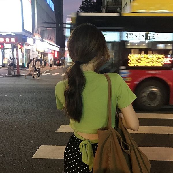 short women's summer scheming high-waisted short-sleeved t-shirt fashionable tight slim navel t-shirt clothes clothes, White
short women's summer scheming high-waisted short-sleeved t-shirt fashionable tight slim navel t-shirt clothes clothes, White