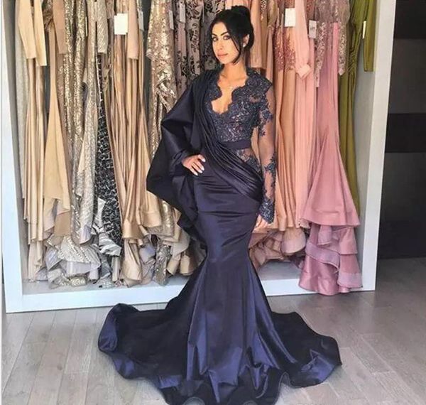 saudi arabic dark navy evening dresses 2019 new long sleeves celebrity holiday women wear formal party prom gowns custom made plus size, Black;red
saudi arabic dark navy evening dresses 2019 new long sleeves celebrity holiday women wear formal party prom gowns custom made plus size, Black;red