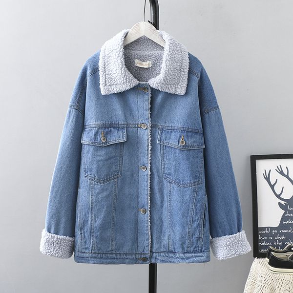 winter casual denim parkas 2019 plus size clothing fashion loose fleece lining thick warm padded coats women k1-h0572, Black
winter casual denim parkas 2019 plus size clothing fashion loose fleece lining thick warm padded coats women k1-h0572, Black