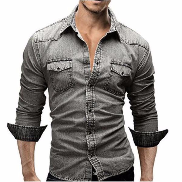 men shirt brand male long sleeve shirts casual solid color denim slim fit dress shirts mens 3xl drop shipping, White;black
men shirt brand male long sleeve shirts casual solid color denim slim fit dress shirts mens 3xl drop shipping, White;black