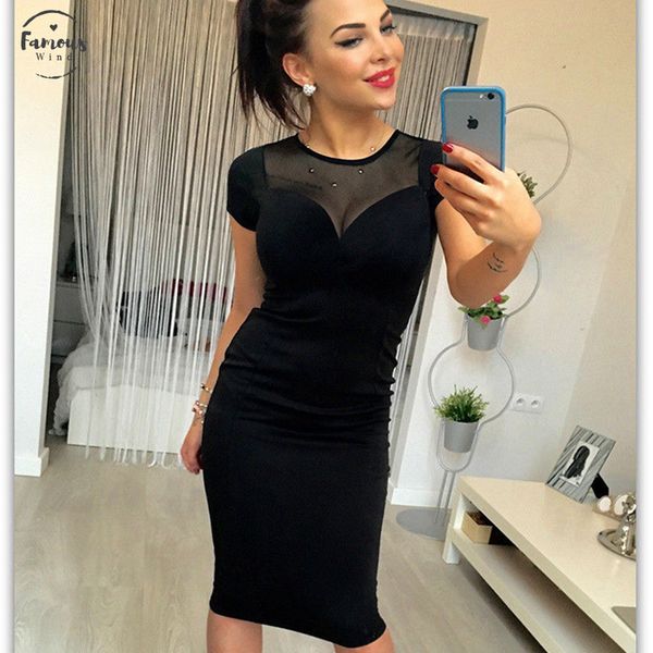 women new fashion casual black bodycon zipper dress short sleeve o neck mesh sheer spliced summer midi pencil dress hot, Black;gray
women new fashion casual black bodycon zipper dress short sleeve o neck mesh sheer spliced summer midi pencil dress hot, Black;gray