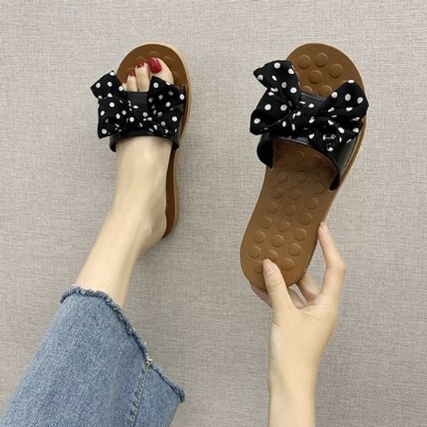 2020 new bow slippers ladies wear fashionable net red girl heart flat sandals and slippers outside in summer, Black
2020 new bow slippers ladies wear fashionable net red girl heart flat sandals and slippers outside in summer, Black