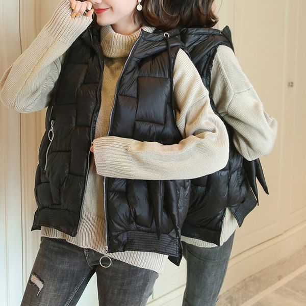 jackets women 2019 new solid short outerwear cotton jackets pocket loose hooded vest coats jacket ladies basic street coat, Black;white
jackets women 2019 new solid short outerwear cotton jackets pocket loose hooded vest coats jacket ladies basic street coat, Black;white