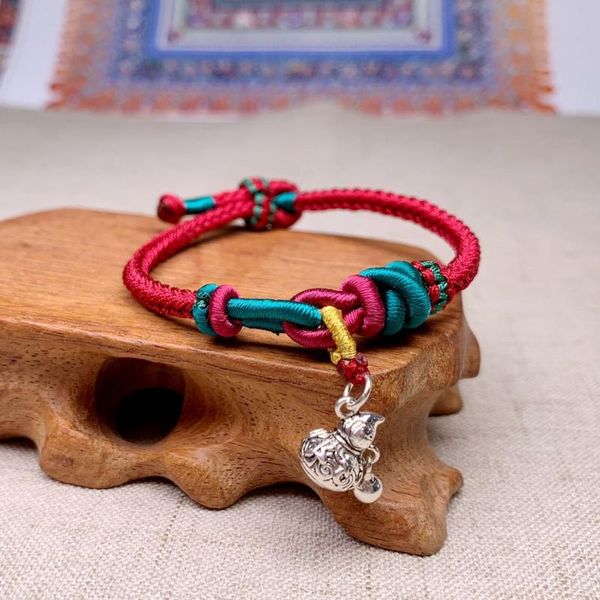 real 925 sterling silver gourd bracelet amulet handmade lucky rope bangle macrame jewelry, Golden;silver
real 925 sterling silver gourd bracelet amulet handmade lucky rope bangle macrame jewelry, Golden;silver