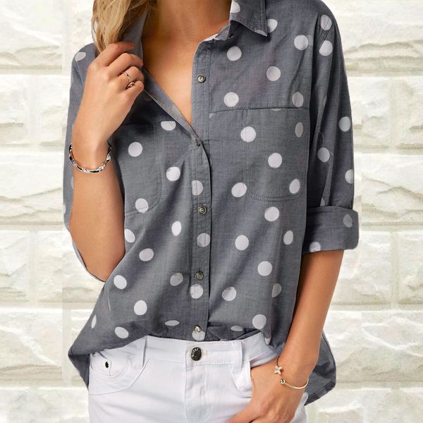 women's blouses & shirts ishowtienda arrival blouse women work office dot print gray casual long sleeve shirt haut femmes mode blusas, White
women's blouses & shirts ishowtienda arrival blouse women work office dot print gray casual long sleeve shirt haut femmes mode blusas, White