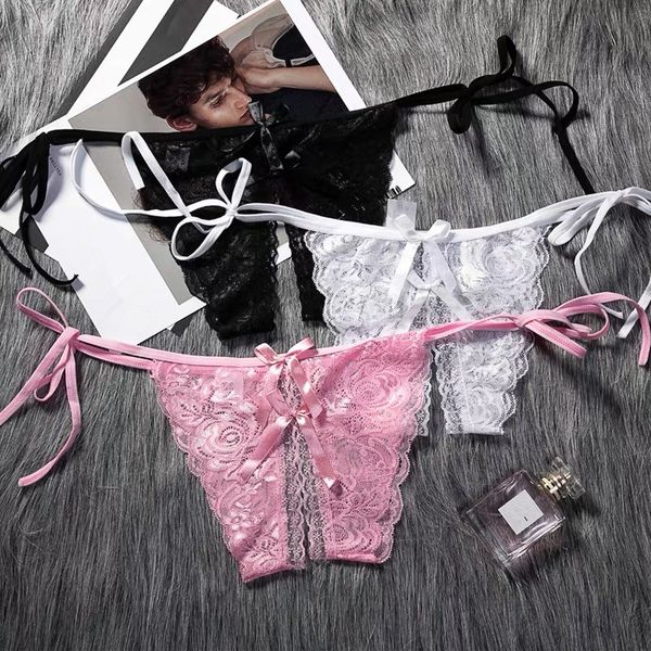 women's panties bandage lace thong women underwear low waist cute bow g-string thogs, Black;pink
women's panties bandage lace thong women underwear low waist cute bow g-string thogs, Black;pink