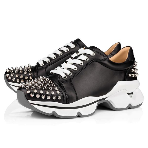 2019 authentic spike sock shoes red bottom sneakers party wedding shoes genuine leather spikes lace-up runner donna flat casual shoes, Black
2019 authentic spike sock shoes red bottom sneakers party wedding shoes genuine leather spikes lace-up runner donna flat casual shoes, Black