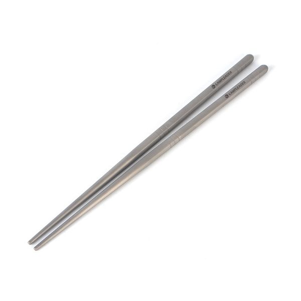outdoor camping tableware titanium 7mm square handle chopsticks hiking traveling tableware titanium chopsticks 1 pair