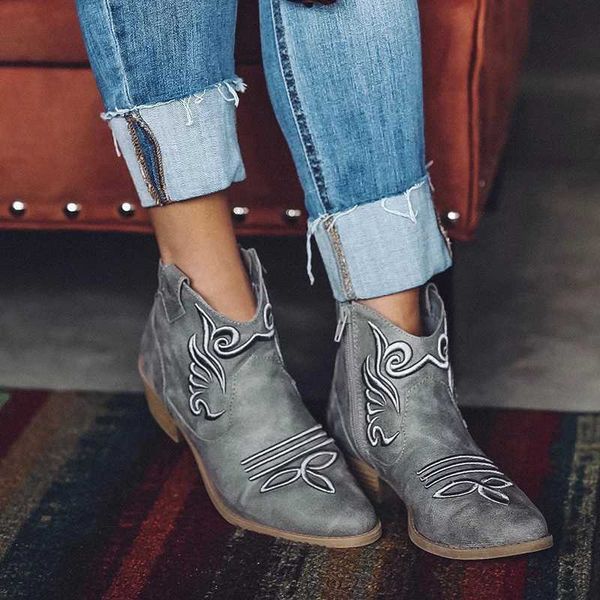 new women boots luxury embroidery ankle boots lady pu leather pointed toe mid heel 2019 solid color zipper, Black
new women boots luxury embroidery ankle boots lady pu leather pointed toe mid heel 2019 solid color zipper, Black