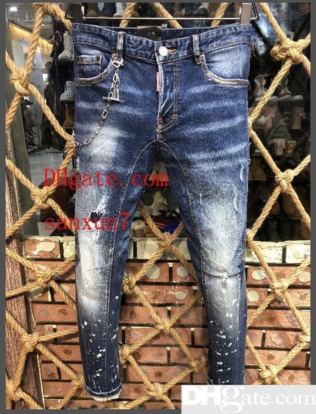 2019 new fashion new style brand men s denim jean embroidery tiger pants holes d2 jeans zipper men pants trousers men s slim jeans, Blue
2019 new fashion new style brand men s denim jean embroidery tiger pants holes d2 jeans zipper men pants trousers men s slim jeans, Blue
