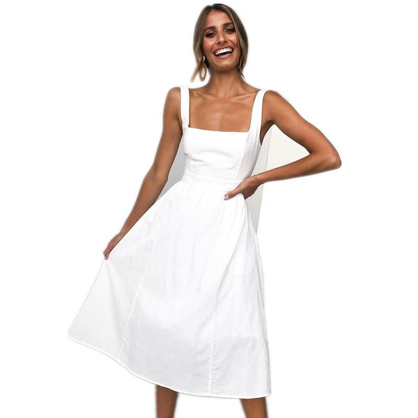 New Women Holiday Strap A Line Sleeveless Backless Dress Ladies Summer Beach Midi Swing Party Sun Dress
New Women Holiday Strap A Line Sleeveless Backless Dress Ladies Summer Beach Midi Swing Party Sun Dress