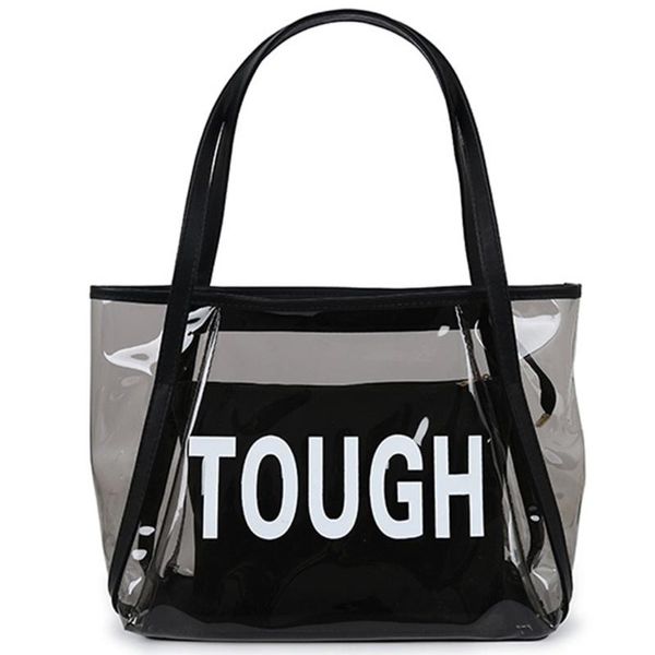 women fashion leather transparent jelly bag tote bag summer letter big shoulder bags handbag female casual clutch #1205
women fashion leather transparent jelly bag tote bag summer letter big shoulder bags handbag female casual clutch #1205