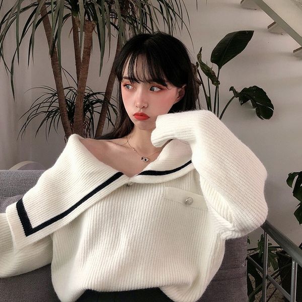 autumn women sweaters women navy style irregular off shoulder pullover basic sweater jumper long sleeve sweaters pull femme, White;black
autumn women sweaters women navy style irregular off shoulder pullover basic sweater jumper long sleeve sweaters pull femme, White;black