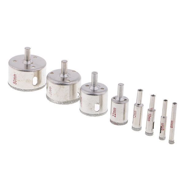 8pc 6-50mm diamond drill bit hole saw for glass
8pc 6-50mm diamond drill bit hole saw for glass