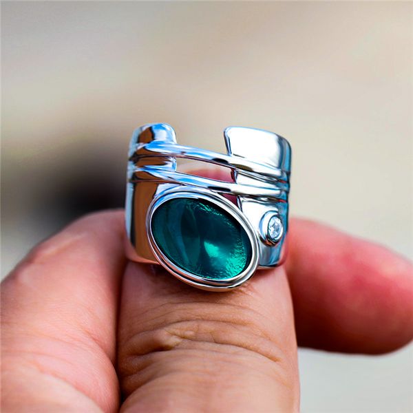 male female big oval stone ring vintage silver color wedding band rings fashion promise men women engagement ring, Slivery;golden
male female big oval stone ring vintage silver color wedding band rings fashion promise men women engagement ring, Slivery;golden
