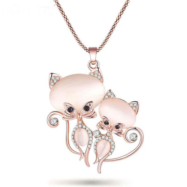 cat necklace long pendant brand crystal chain zinc alloy jewelry accessories bonsny cat statement necklace, Silver
cat necklace long pendant brand crystal chain zinc alloy jewelry accessories bonsny cat statement necklace, Silver