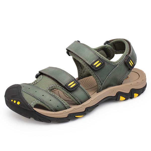 new fashion summer men sandals dermal baotou men's sandals casual shoes non-slip outdoors beach shoes, Black
new fashion summer men sandals dermal baotou men's sandals casual shoes non-slip outdoors beach shoes, Black