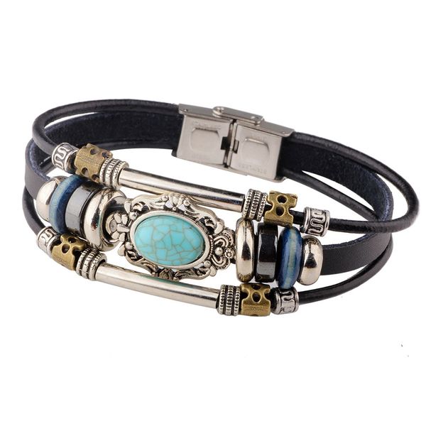 vintage flower bracelets bangle boho multiple layers leather bracelet women man wrap female punk jewelry, Black
vintage flower bracelets bangle boho multiple layers leather bracelet women man wrap female punk jewelry, Black