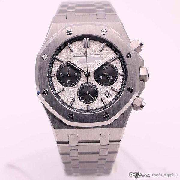 2019 new royal series oak 26330 silver stainless steel strap gray dial quartz chronograph smen's sports watch, Slivery;brown
2019 new royal series oak 26330 silver stainless steel strap gray dial quartz chronograph smen's sports watch, Slivery;brown
